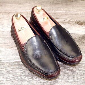 Allen Edmonds BOULDER Driving Loafer 9.5 D Black / Brown * add $15 Cedar Trees